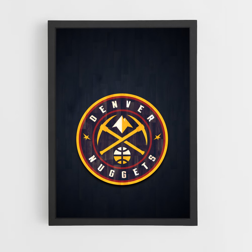 Poster Nuggets en Action – affiche Basketball (vue 2)